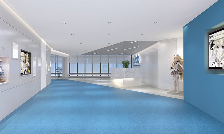 米哈游手游大廠辦公室走廊展廳裝修設計