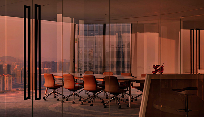 上海玻璃幕墻辦公室裝修設(shè)計(jì)效果圖