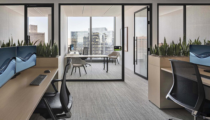 小型現代風玻璃隔斷辦公室