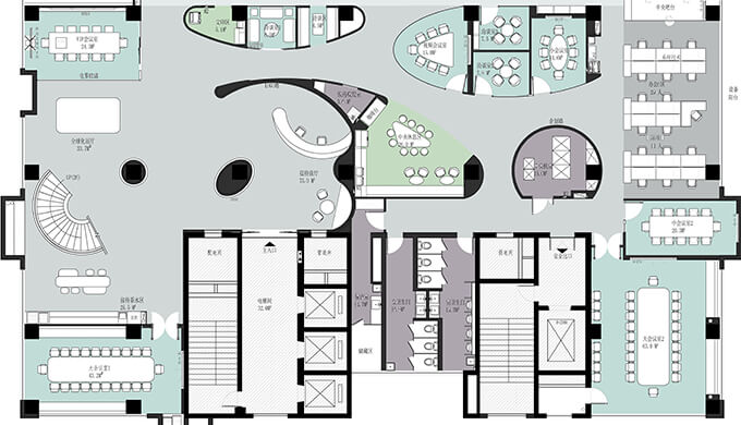 上海辦公室裝修設計方案效果圖