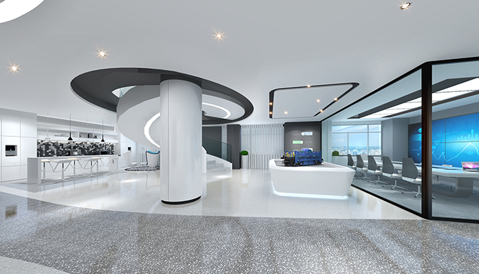 上海德馬物流室內(nèi)辦公室展廳-齊建裝飾