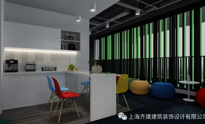 上海青藍咨詢管理辦公室茶水間裝修設計