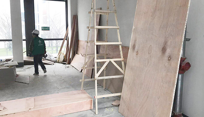 上海浦東御河企業(yè)公館萬(wàn)格辦公室裝修工地