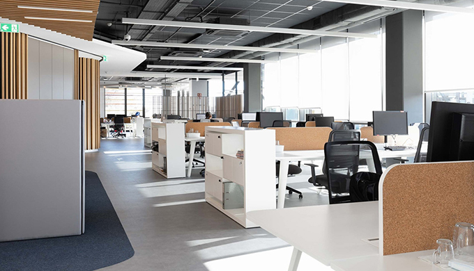 上海室內(nèi)辦公室空間各功能區(qū)域裝修與采光渲染